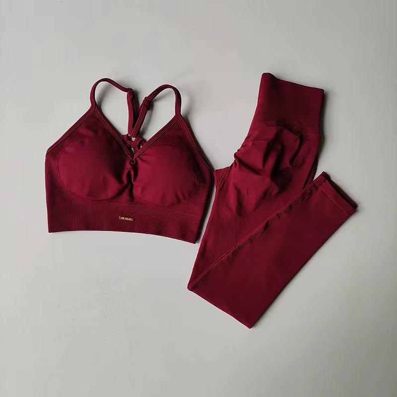 Ensemble Sport Femme Taille Haute Sculptant Yoga Fitness Running - Yogishape