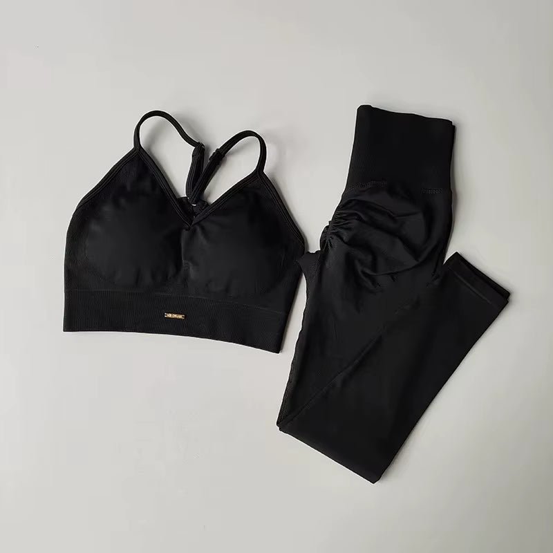 Ensemble Sport Femme Taille Haute Sculptant Yoga Fitness Running - Yogishape